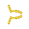 1.5mm anatomi L-plat 6 lubang maxillofacial plat