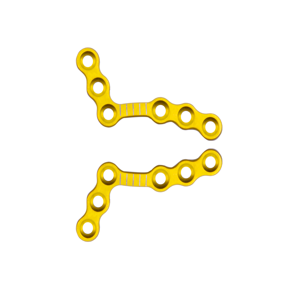 1.5mm anatomi L-plat 6 lubang maxillofacial plat